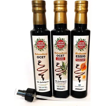 Kuchyňská sůl Výhodná sada prémiových balzamikových octů 3 x 250 ml, Cretan Farmers