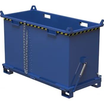 Venkovní odpadkový koš HTI Kontejner s výklopným dnem, 1500 litrů