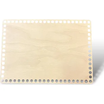 JarisWood Dno na košík háčkovaný obdélník 35 cm x 25 cm pro přízi 9 mm Povrchová úprava: S povrchovou úpravou