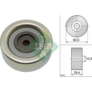 Vratná/vodicí kladka, klínový žebrový řemen INA 532 0933 10