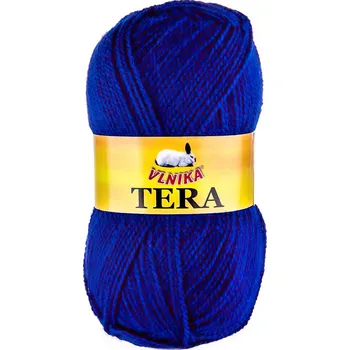 Příze Pletací příze Vlnika TERA 049 modrá, klasická, 100g/310m