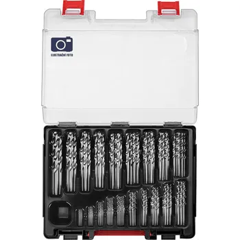 Vrták NÁSTROJE CZ Prodejní box s vrtáky 338RTI HSSCo5 170kusů 1-10mm x 0,5mm, plastový kufr - SV338RTIHSSCO5-170P