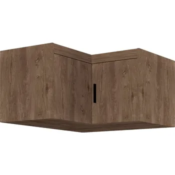 Šatní skříň Nástavec na rohovou skříň TEKEN, dub lefkas + vyzvednutí ZDARMA