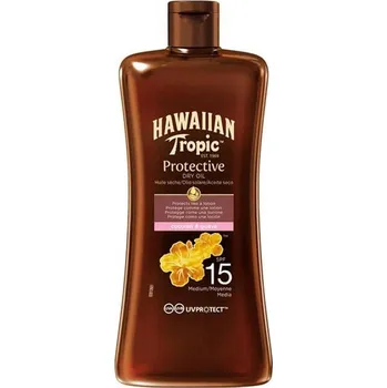 Přípravek na opalování Hawaiian Tropic Protective Dry Oil Coconut And Guava suchý olej na opalování SPF15 100 ml