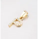 Přívěsek žluté zlato 585 - písmeno P 13-152-P