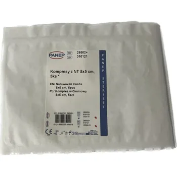 Kompres Kompresy z NT, 5 x 5 cm - sterilní, 5 ks