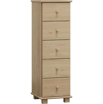 Komoda Max-i Komoda ze dřeva BAKKEN NORE Zvolte barvu:: surové dřevo, Hloubka: 42 cm