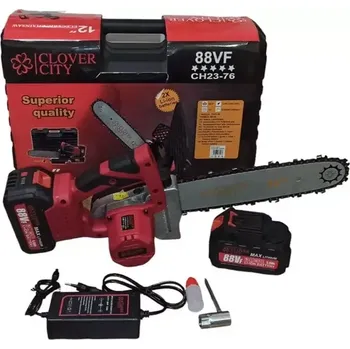 Pila Akumulátorová řetězová pila Clover City CH23-76 + 2x baterie + nářadí + kufřík