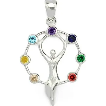 Náramek ORIENTAL Stříbrný přívěsek Yoga čakra (Ag 925/1000, )