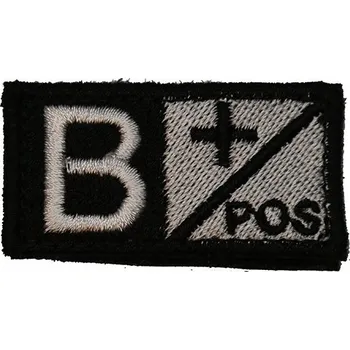 Módní doplněk Textilní krevní skupina B POS - černá/bílá, Condor