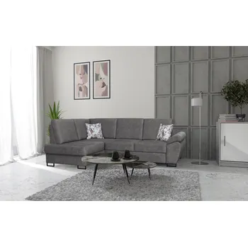 Sedací souprava Rozkládací rohová sedačka MILA šedá