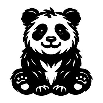 Samolepící dekorace SAMOLEPKA Panda 013 levá spokojená (01 - černá) NA AUTO, NÁLEPKA, FÓLIE, POLEP, TUNING, VLASTNÍ TEXT, TISK, AUTOSAMOLEPKY.cz, POLEPY, OBRÁZEK, LOGO, SAMOLEPKY