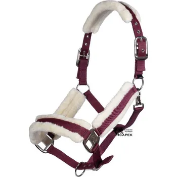 Ohlávka HKM -STRONG- - Vínová - Cob