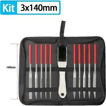Sada nářadí Sada pilníků na sklo, keramiku a kov - Sada 3x140mm