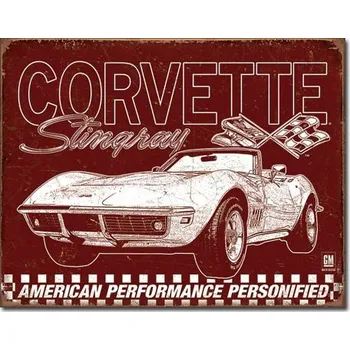 Plechová cedule Plechová cedule Corvette - 69 StingRay