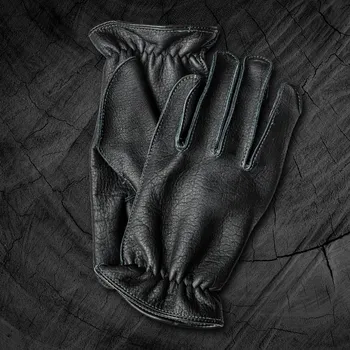 Rukavice BOHEMIA GLOVES Odolné rukavice s gumou na motorku i skútr Barva: Černá, Velikost: 8