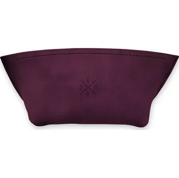 Penál Eggo Spencer kožený organizér Tmavě fialová