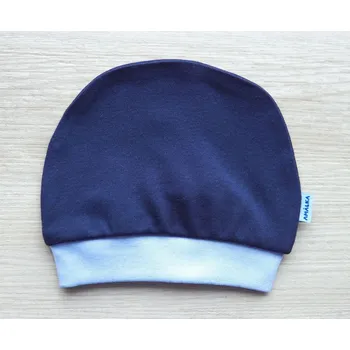 Kojenecká čepice AMÁLKA Bavlněná, kojenecká čepička, tmavě modrá Velikost: 74-80