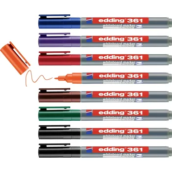Edding 4-361-8-S2999 sada popisovačů na bílé tabule černá, červená, modrá, zelená, oranžová, hnědá, fialová 8 ks