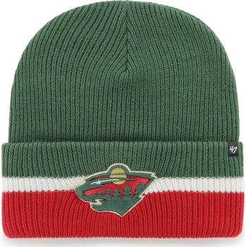Čepice 47 Brand Pánská zimní čepice Minnesota Wild NHL Split Cuff ’47 CUFF KNIT Dark Green