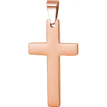 Přívěsek Šperky4U Zlacený ocelový přívěšek - kříž 14 x 21 mm - OPP1776-RD