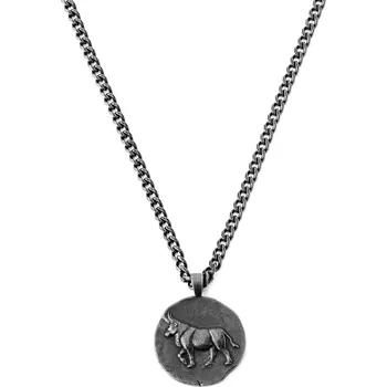 Náhrdelník Astro | Náhrdelník z nerezové oceli stříbrné barvy se znamením zvěrokruhu Býk - Lucleon