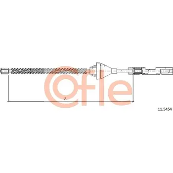Brzdový systém Tažné lanko, parkovací brzda COFLE 11.5454