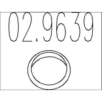 Výfuková trubka Těsnicí kroužek, výfuková trubka MTS 02.9639