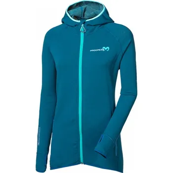Dámská mikina mikina dámská Progress TISPA HOODY MERINO petrol (mikina dámská Progress TISPA HOODY MERINO petrol)