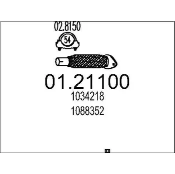 Auto-moto Výfuková trubka MTS 01.21100