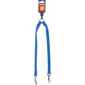 Vodítko pro psa Zolux Dvojité nylonové vodítko 15 mm/40 cm, modré