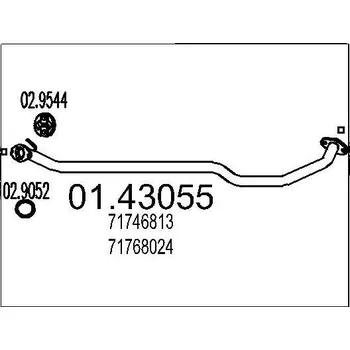 Výfuková trubka Výfuková trubka MTS 01.43055