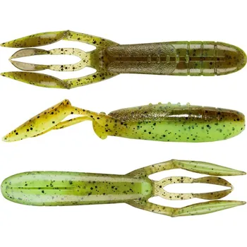 Umělá nástraha Keitech Gumová Nástraha Glide Camaron Green Pumpkin Chartreuse - 9 cm 10 g 6 ks