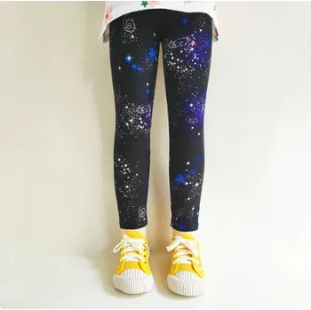 Chlapecké kalhoty Dívčí legíny s potiskem - jaro/podzim (vel. od 2 do 11 let) Barva: hvězdná obloha, Velikost: 110/4 roky