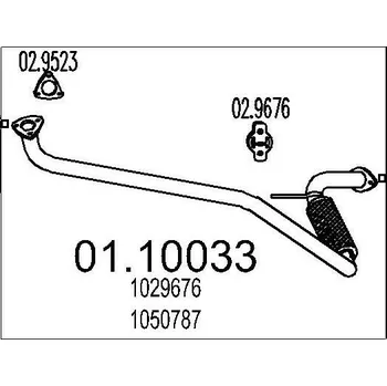 Výfuková trubka Výfuková trubka MTS 01.10033