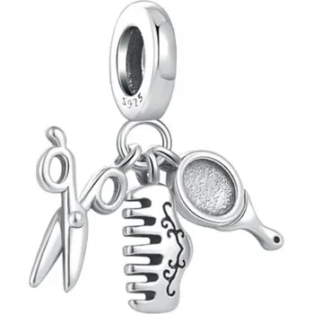 Přívěsek NUBIS® Přívěsek korálek na náramek nůžky-hřeben-zrcátko - BK074