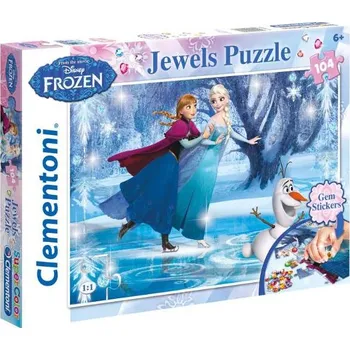 Puzzle Clementoni Puzzle 20601 - Frozen s drahokamy - 104 dílků