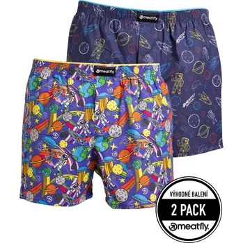 Pánské trenýrky Meatfly Agostino fialová/modrá M