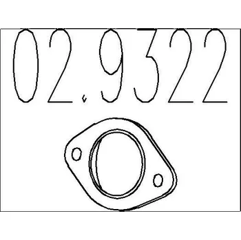 Těsnění výfuku Těsnění, výfuková trubka MTS 02.9322