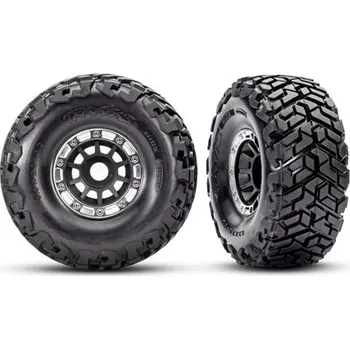 RC náhradní díl Traxxas kolo 2.2/3.2", disk černý/polomatný beadlock, pneu Maxx Slash belted (pár)