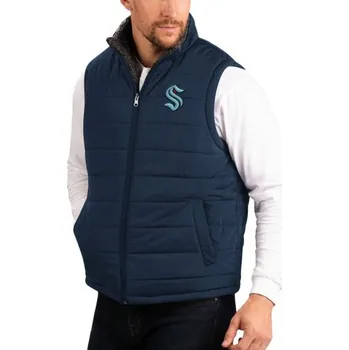 Pánská vesta G-III Pánská Oboustranná Vesta Seattle Kraken NHL Power Hitter Reversible Vest Velikost: XL, Tým: Seattle Kraken