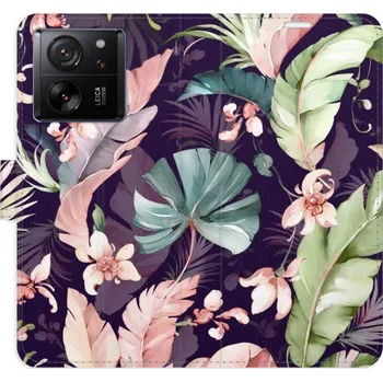 Pouzdro na mobilní telefon Flip pouzdro iSaprio - Xiaomi 13T / 13T Pro - Flower Pattern 08 - kapsičky na karty (Knížkový flip kryt, obal, pouzdro iSaprio na mobil Xiaomi 13T / 13T Pro - Flower Pattern 08 - 360° ochrana telefonu, přihrádka na karty a hotovost, funkce stojánku, pevná