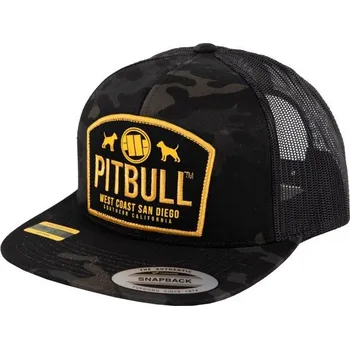 Kšiltovka PitBull West Coast - kšiltovka mesh Snapback DOGS all black camo Barva: Černá, Vel: UNI