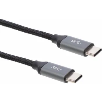 Datový kabel Montis USB-C - USB-C USB kabel 1 m Černostříbrný (MT004)