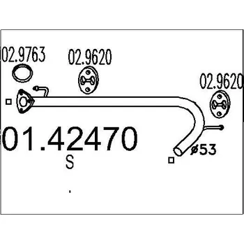 Výfuková trubka Výfuková trubka MTS 01.42470