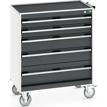 Dílenský stůl Průmyslový box Bott Cubio - 5 zásuvek, 800 mm šířka Výška [mm]: 980, Hloubka [mm]: 525