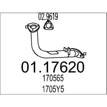 Výfukový systém Výfuková trubka MTS 01.17620