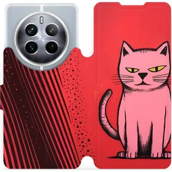 Pouzdro na mobilní telefon Flipové pouzdro Mobiwear - Realme 12 Pro 5G - VP54S Kocourek (Knížkové flip pouzdro, obal, kryt na mobil Realme 12 Pro 5G - VP54S Kocourek, materiál Umělá kůže + TPU - ochrana 360°, stojánek, silikonová vanička, magnetické zavírání)