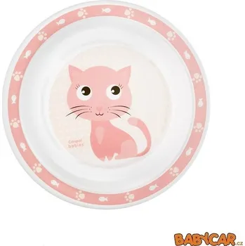 CANPOL BABIES plastový talíř CUTE ANIMALS Kočička