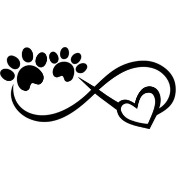 Samolepicí dekorace na vozidlo Samolepka nekonečná psí láska na auto a motorku, tuning nálepka (5748)